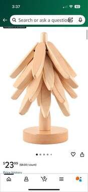 Wooden Trivets for Hot Dishes, Tree-Shaped Wooden Trivet Set, Includes 4 Trivets